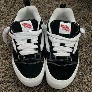 Vans Black and White Low-Top Sneakers